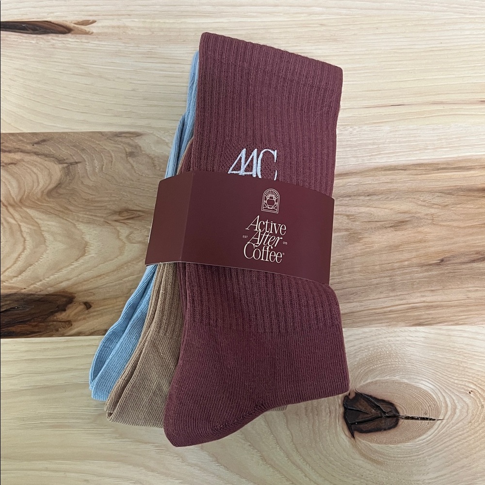 Active After Coffee Crew Socks 3-pack Multi Color One Size